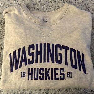 Men's League Gray/Purple Washington Huskies Sweatshirt